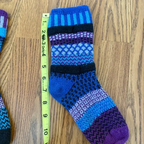 Lot of 2 Blue/ Purple, Green/Blue Solemate Womens Socks Set - Picture 6 of 9